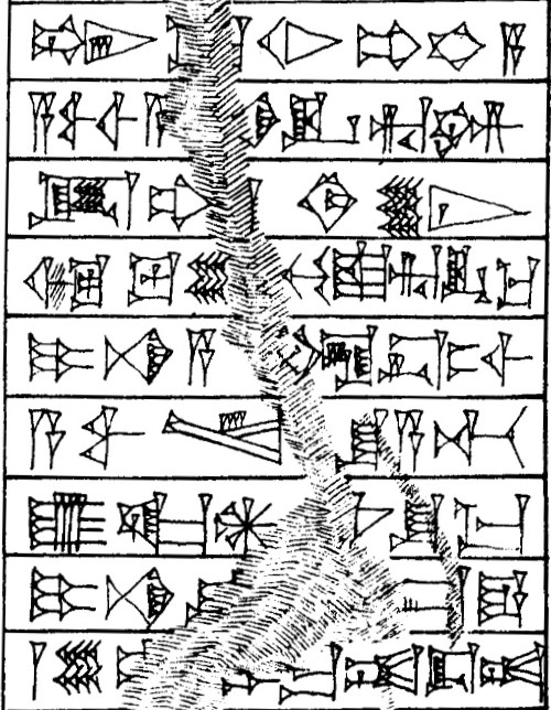 Law § 255 - Cuneiform - Law Code of Hammurabi