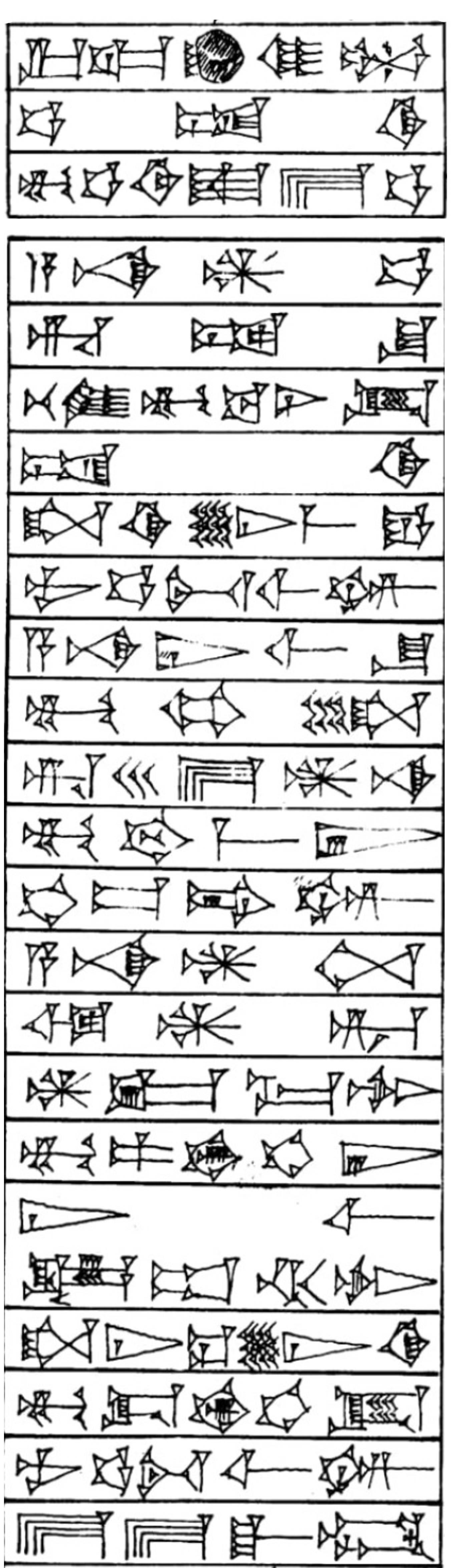 Prologue ¶ 1 - Cuneiform - Law Code of Hammurabi