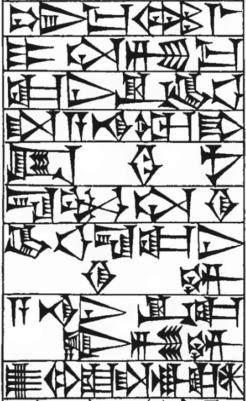 Law § 105: line art of cuneiform